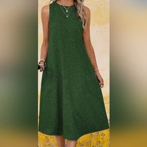 Tank Pocket Dress Green VARIOUS SIZES NWT!